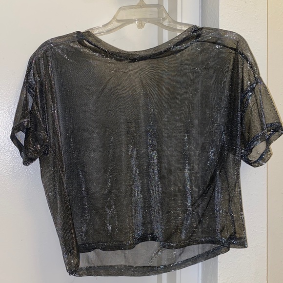 See Through Charlotte Russe Crop Top Size L - Picture 1 of 3